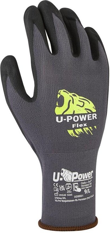 U-Power Flex Arbeitshandschuhe Sicherheits-Nylon-Touchscreen Schwarz 11/XXL