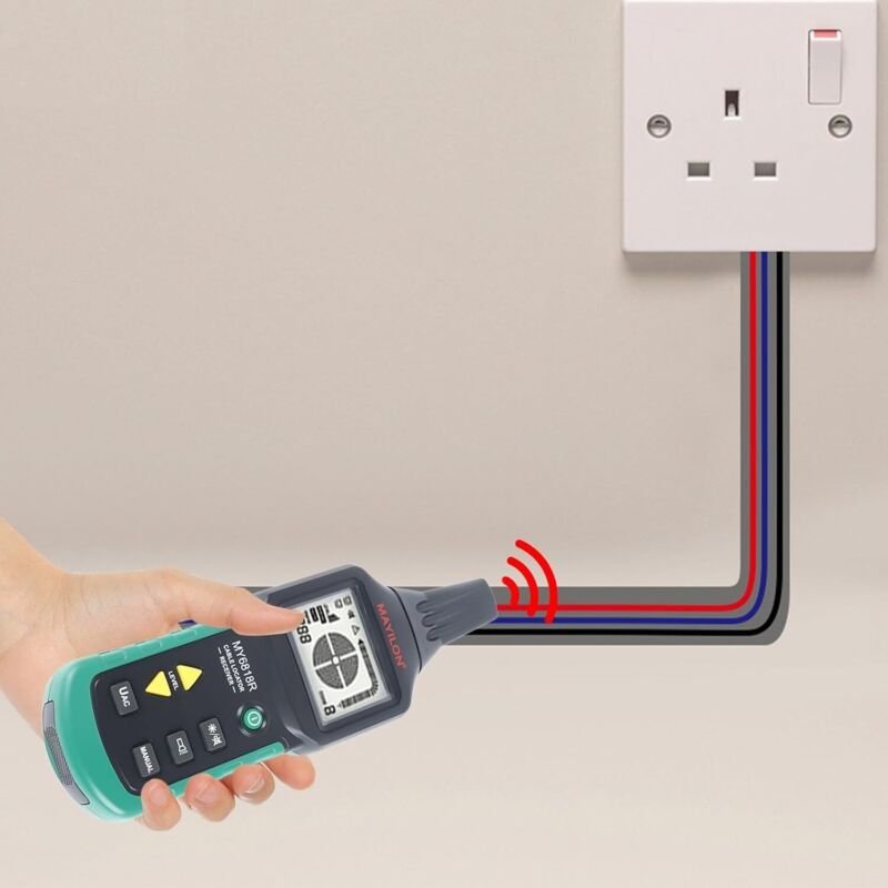 Kabel-Detektor Leitungssuchgerät Kabelsucher Leitungssucher Cable Tracker Finder,LCD-Display Kabeltester Leitungsfinder ...