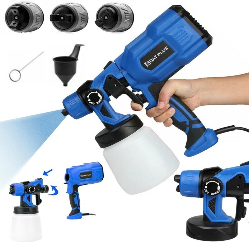 Lackierpistole Farbsprühsystem Elektrische Farbspritzpistole Sprühpistole Wandfarbe 550W Farbspritzgerät mit 3 Sprühmust...
