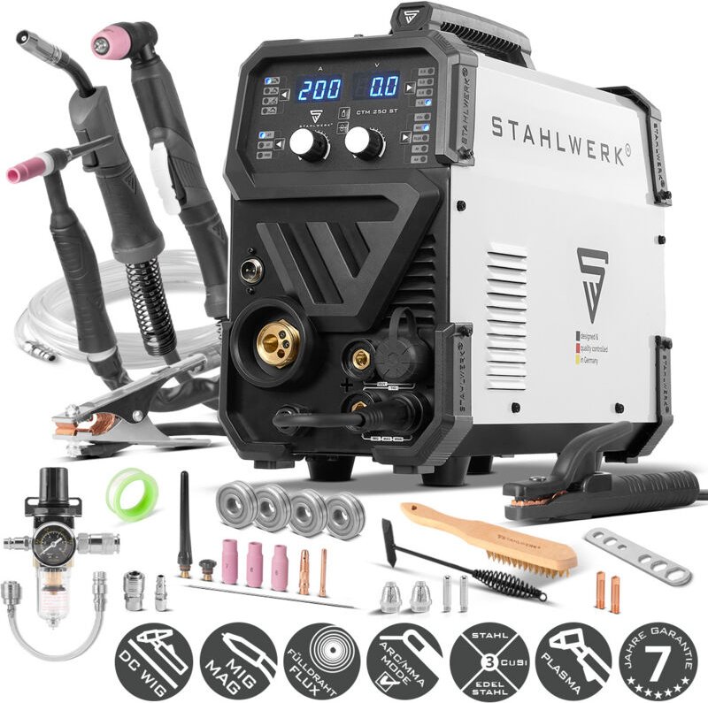 STAHLWERK Kombi Schweißgerät CTM-250 ST 200 A CUT WIG MIG MAG MMA FLUX