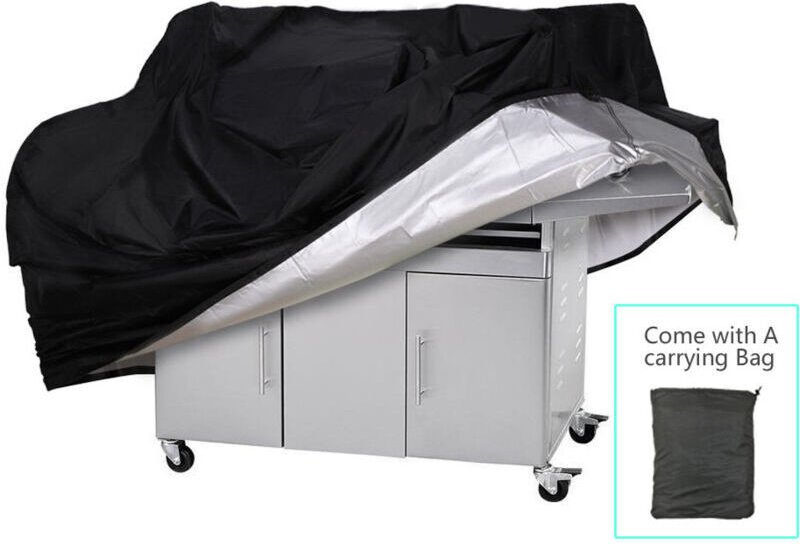 Grillabdeckung, strapazierfähige Gasgrillabdeckung aus 210D Oxford-Gewebe, staub- und wasserdicht, Grillabdeckung mit se...