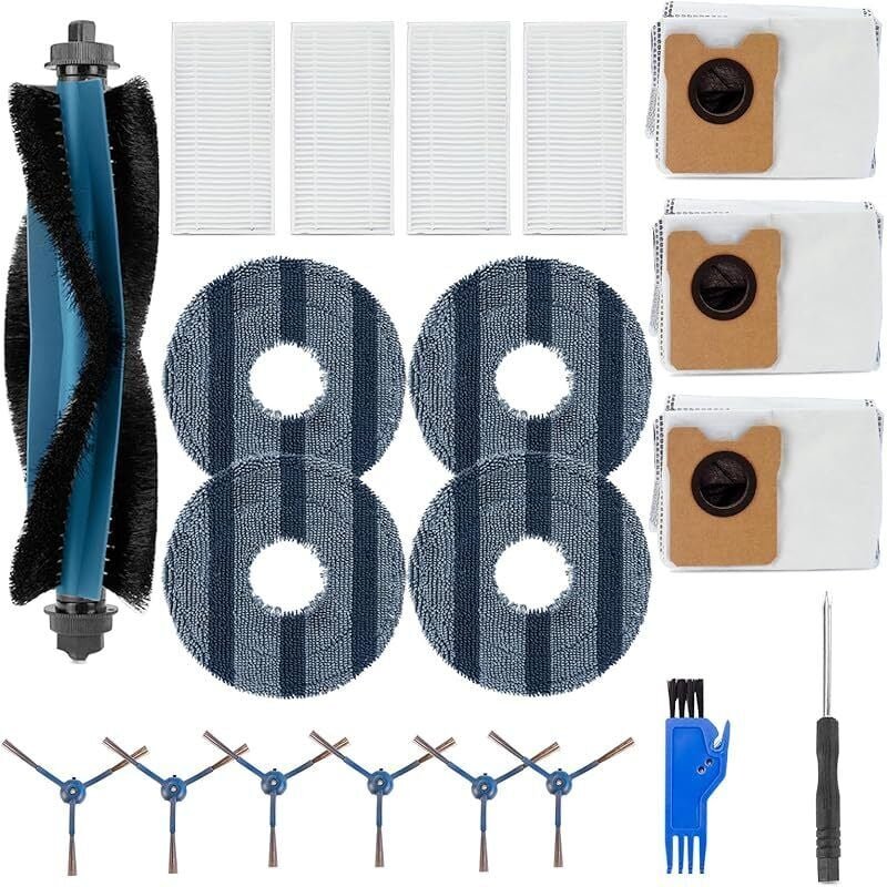 FOREHILL 20-teiliges Ersatzteilset für Eufy Omni C20 Staubsauger, bestehend aus 1 Hauptbürste, 4 HEPA-Filtern, 6 Seitenb...