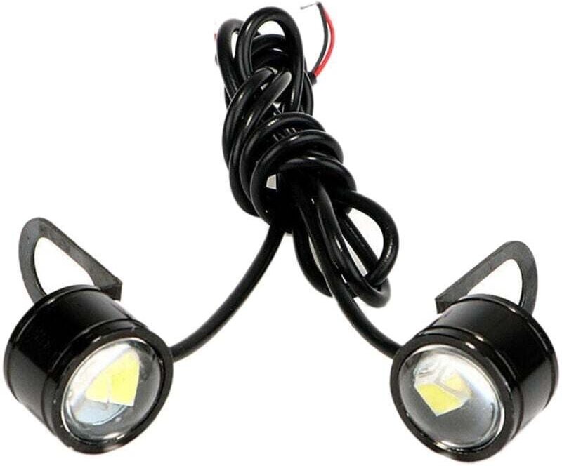 Motorrad-LED-Scheinwerfer, weiß, Projektor, Tagfahrlicht, Rennserie, 2-teilig