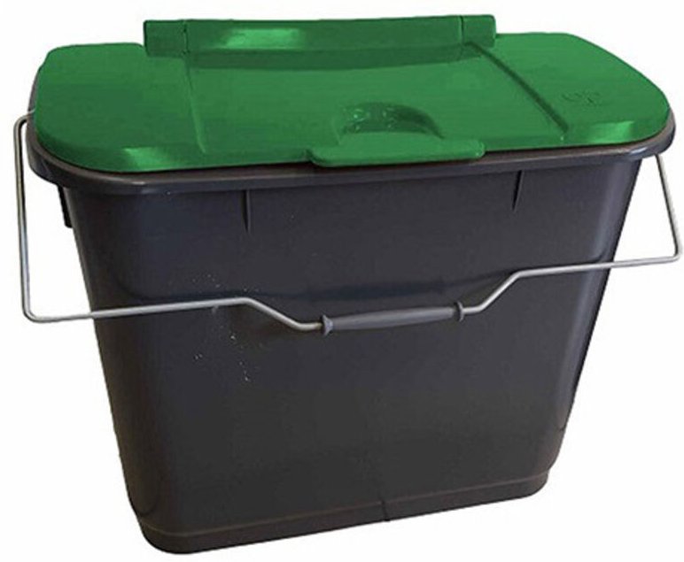 Abfallbehälter oder Komposteimer 50 Liter – Grüner Deckel - 222007GVS