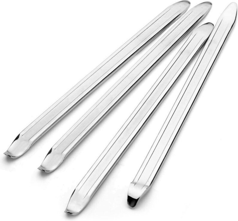 4-teilige Reifenheber, 30 cm Fahrradreifenheber, hochfester Reifenwechslerhebel aus Stahl, Reifenmontagewerkzeug für Mot...