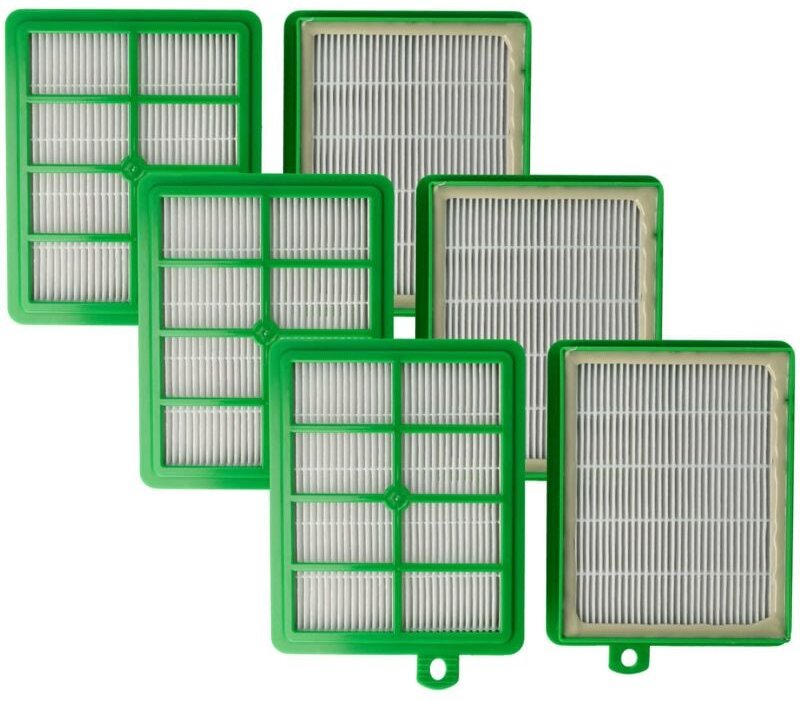 6x Staubsaugerfilter Ersatz für Philips FC8038/01, hr 8901 für Staubsauger - HEPA-Filter Grün Weiß - Vhbw