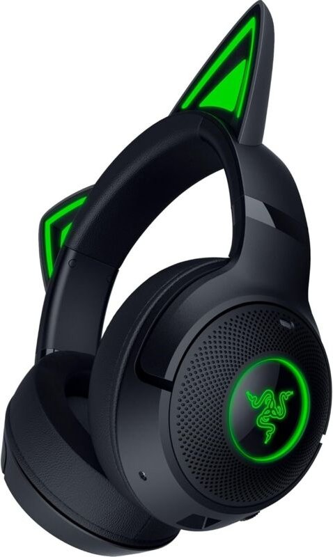 Razer Kraken Kitty V2 BT – Kabelloses RGB-Bluetooth-Headset mit Katzenohren für Gaming und Streaming (325 g, 40-mm-Trifo...