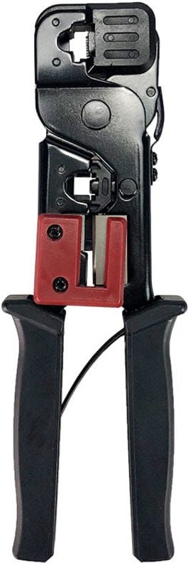 Geeignet für RJ45-, RJ12- und RJ11-Netzwerkstecker sowie CAT5-, CAT6-, 8P-, 6P- und 4P-Ethernetkabel. Crimpzange mit Ban...
