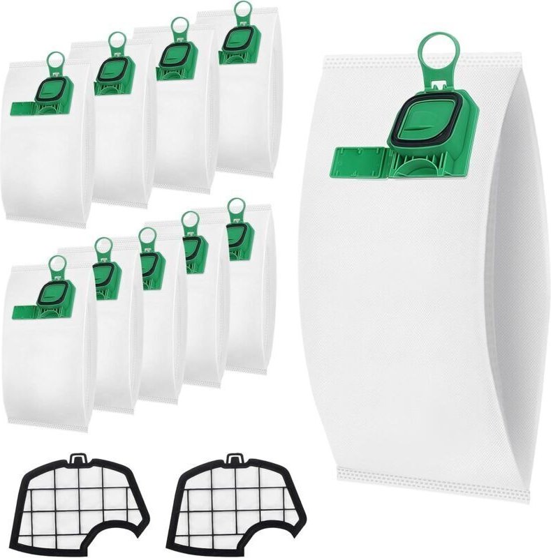 Set mit Beuteln und 2 Ersatzfiltern für den Vorwerk Kobold VK140/VK150 Staubsauger, Zubehörset für den Vorwerk Kobold St...