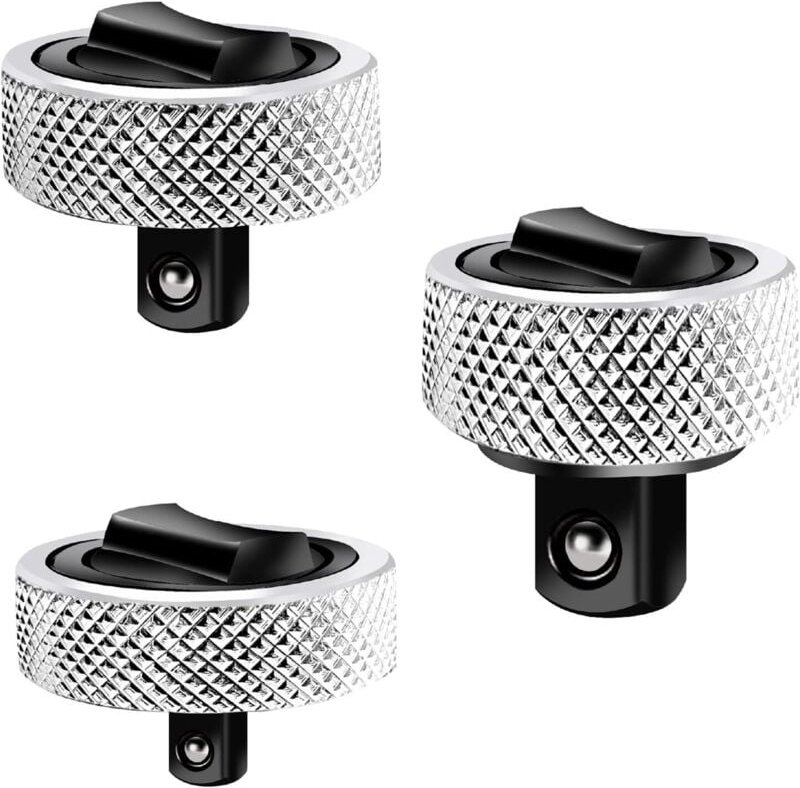 Mini-Ratschenschlüssel aus Stahl, 3-teilig, verstellbar, mit wendbarem Fingergriff (1/4", 3/8", 1/2")