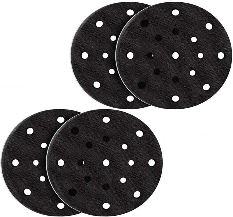 Stück 150 mm weiche Schleifpads, weiche Schaumstoffoberfläche für Schleif- und Polierpads, Geräuschdämpfung (17 Löcher)