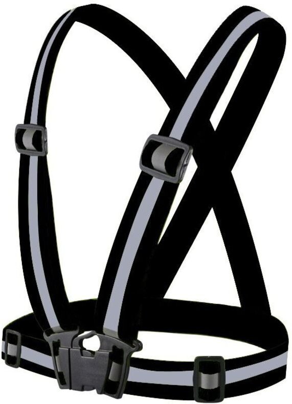Reflektierendes Geschirr für Fahrrad, Laufmotor, reflektierende Weste, schwarz