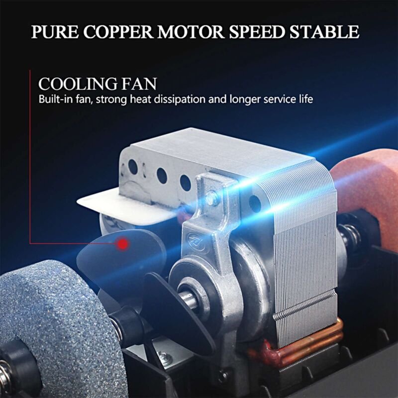 ZJchao Elektrischer Messerschärfer, Automatischer Schärfer, 2-stufige Schnellschneid-Messerstanzmaschine mit Rädern (EU-...