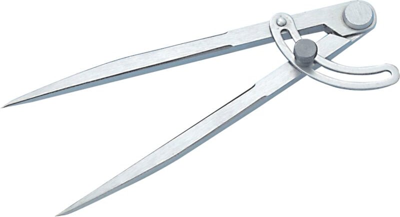 Rb Messwerkzeug - Bogenzirkel Gesamtlänge 250 mm, mit gehärteten und geschliffenen Spitzen