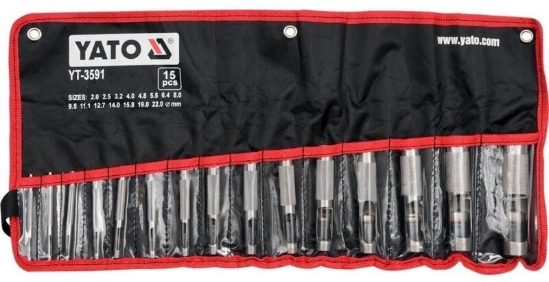 Lederstanzer, 15er-Set / YT-3591 / Yato