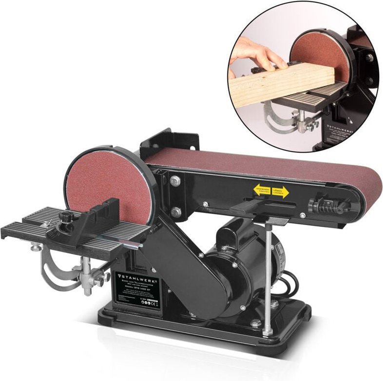 STAHLWERK Band- und Tellerschleifer BTS-1400 ST Schleifgerät Schleifmaschine