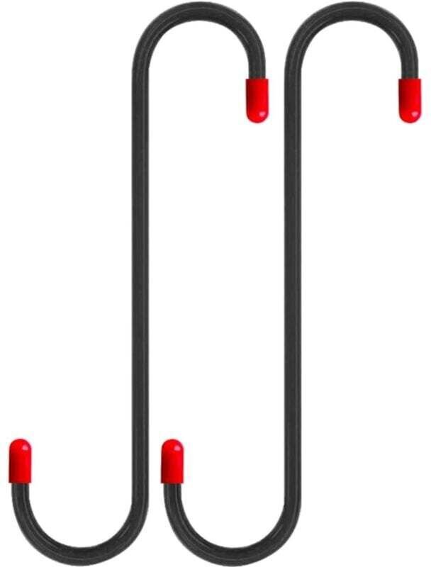 2 ganci per pinza freno con punte in gomma rossa, strumento per auto per freni, assali, cuscinetti e sospensioni (nero)