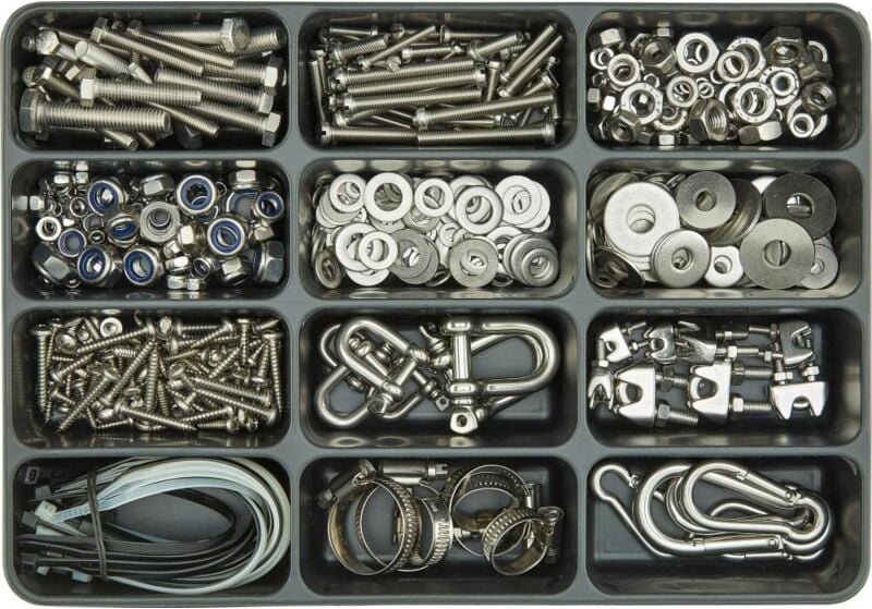 E-norm Montagekoffer 30 Yachtsortiment Edelstahl