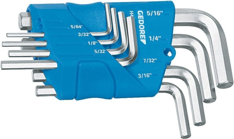 H 42-88 a Winkelschraubendreher-Satz im Halter 8-teilig 5/64-5/16AF