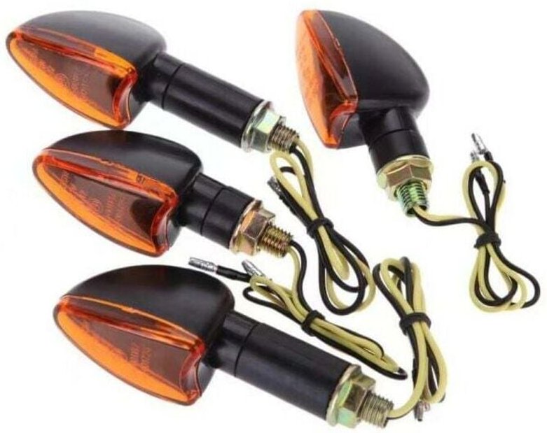 4 x 12V gelbe Motorrad-Blinkerlampen vorne und hinten, Modell: 29