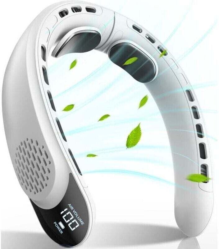 Wiederaufladbarer Ventilator, Modell XU, tragbar, mit LED-Anzeige, 3 Geschwindigkeitsstufen, 4000-mAh-Akku, USB-C-Anschl...