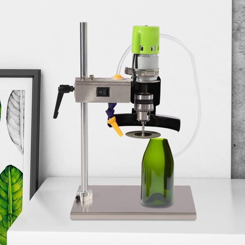 Elektrische Glasflaschenschneidemaschine 150W Flaschenschneider Glasschneider für Flaschen Einstellbare Geschwindigkeit ...