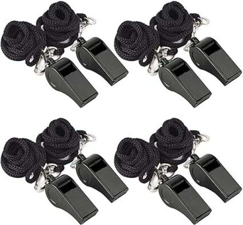 8-teiliges Erste-Hilfe-Pfeifenset aus Metall, Notfallpfeife, Überlebenspfeife mit Trageschlaufe, leichtes Notfallwerkzeu...