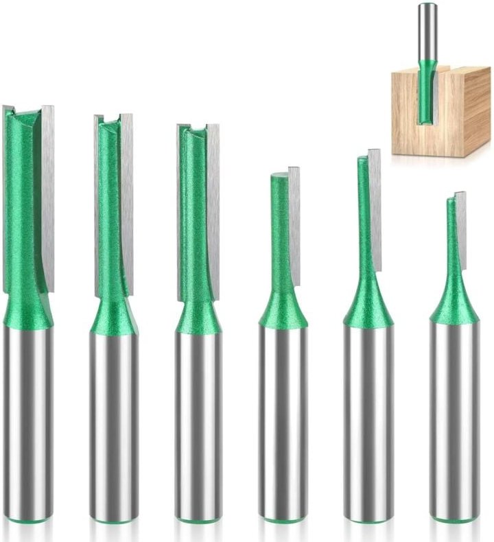Jalleria - Stück Fräser mit 6 mm Schaft, Fräser mit 8 mm Schaft, 3 mm, 4 mm, 5 mm, 6 mm, 7 mm, 8 mm Schaft, Holzkopierfr...
