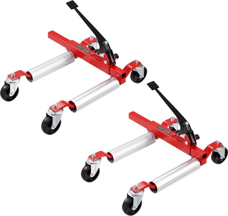 Radwagen Autowagen Wagenheber 2 Stk. 680 kg belastbar (per Wagen) mit 360° drehbaren Rädern, Schwerlast Fahrzeugposition...