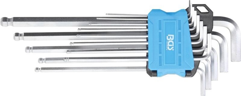 Bgs Technic - bgs Winkelschlüssel-Satz extra lang Zollgrößen Innensechskant/Innensechskant mit Kugelkopf 0.05 Zoll - 3/8...