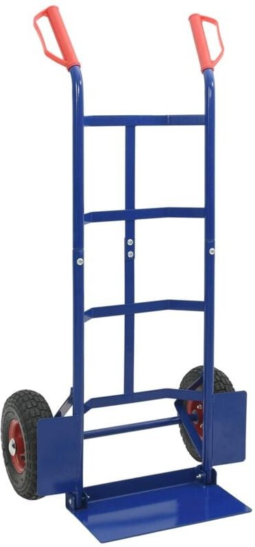 Handwagen Blau und Rot 57 x 46 x 113 cm Stahl vidaXL
