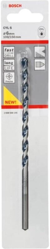 Bosch - Accessories CYL-5 2608588145 Hartmetall Beton-Spiralbohrer 6 mm Gesamtlänge 100 mm Zylindersc