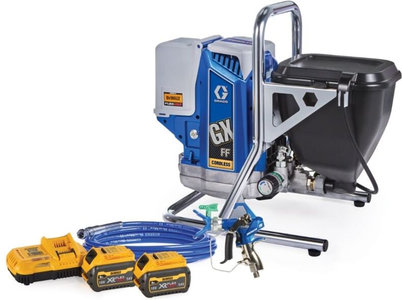 Tragbares Spritzgerät Graco Airless gx ff – 2 54 v 6,0 Ah-Batterien + Ladegerät – 25U466