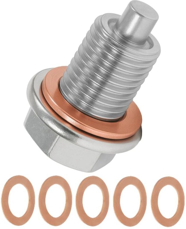 Magnetische Ölablassschraube M14x1,5 aus Edelstahl mit Kupferdichtung für Autos, Motorräder und Boote.