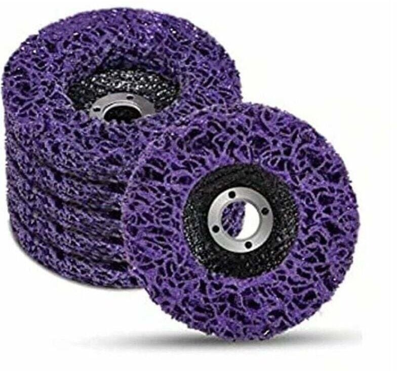 Set mit 5 violetten Reinigungsscheiben, Schleifscheiben, 115 x 22 mm, Schleifscheiben für Oberflächenbearbeitung und Lac...