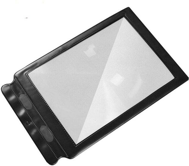 A4-Leselupe (ganze Seite), große Leselupe 3x, rechteckige Kunststofflupe für Sehbehinderte, geeignet für ältere Menschen...