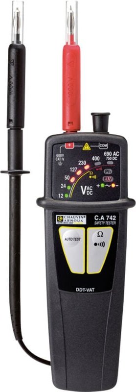 Thumbnail - Chauvin Arnoux C.A 742 IP2X Zweipoliger Spannungsprüfer CAT IV 600 V Akustik, Bargraph, LED