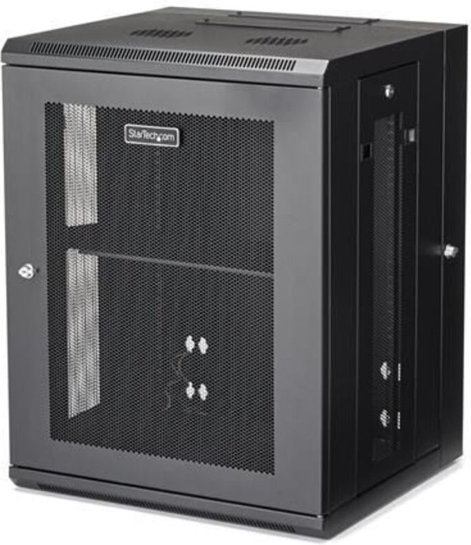 StarTech.com 15HE Wandmontage Server Rack - bis zu 51cm tief - Gehuse mit Scharnier - Netzwerkschrank - Server Schrank -...
