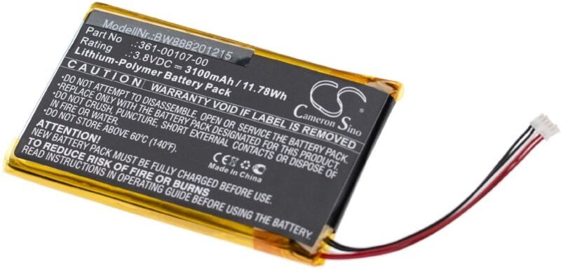 Akku Ersatz für Garmin 361-00107-00 für gps Navigation Navi (3100 mAh, 3,8 v, Li-Polymer) - Vhbw