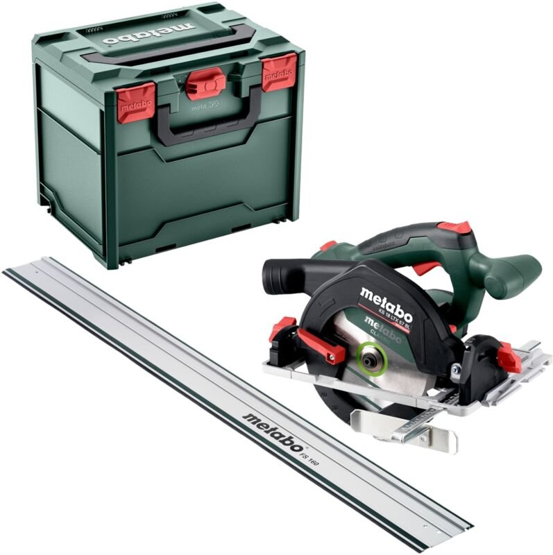 METABO Akku-Handkreissäge KS 18 LTX 57 BL (691222000) mit Führungsschiene FS 160 metaBOX 340