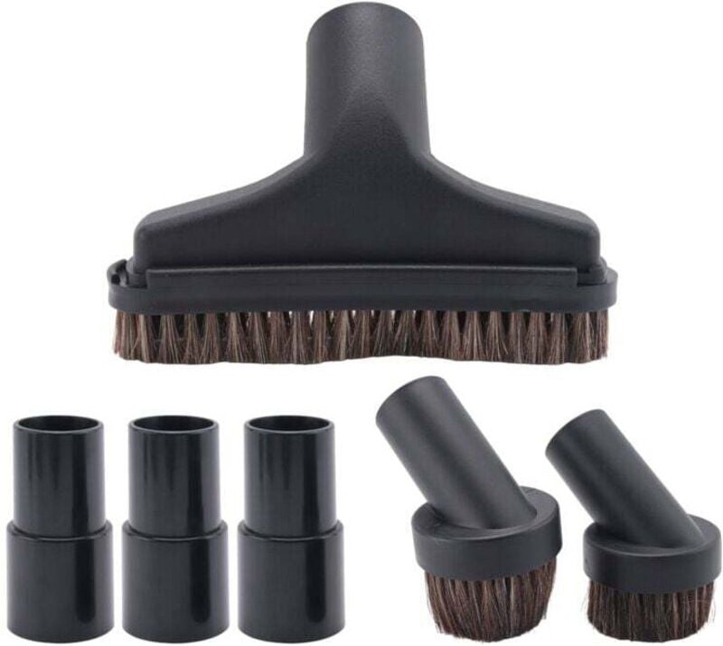 6-teiliges Set runder Staubsaugerbürsten (25 mm und 36 mm), 15 cm Bodenbürste, 3,2 cm Aufsatz