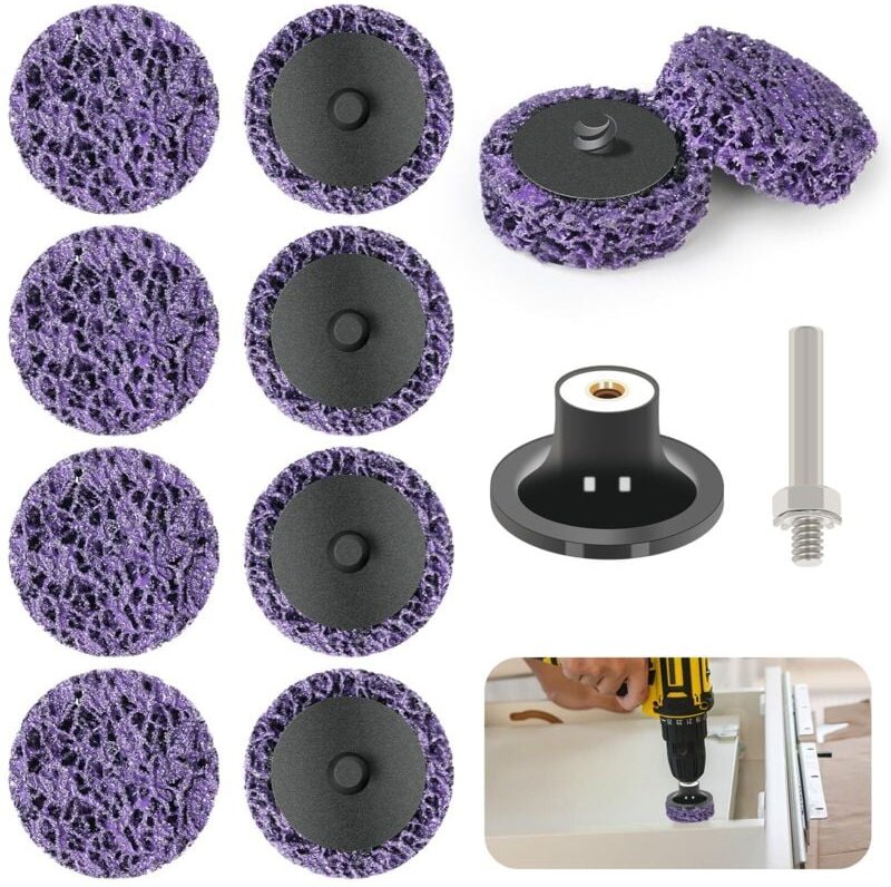 10 Stück 50 mm Reinigungsscheiben, Schleifscheiben, Schleifscheiben zur Oberflächenbehandlung, Farbe, Schleifscheibe für...