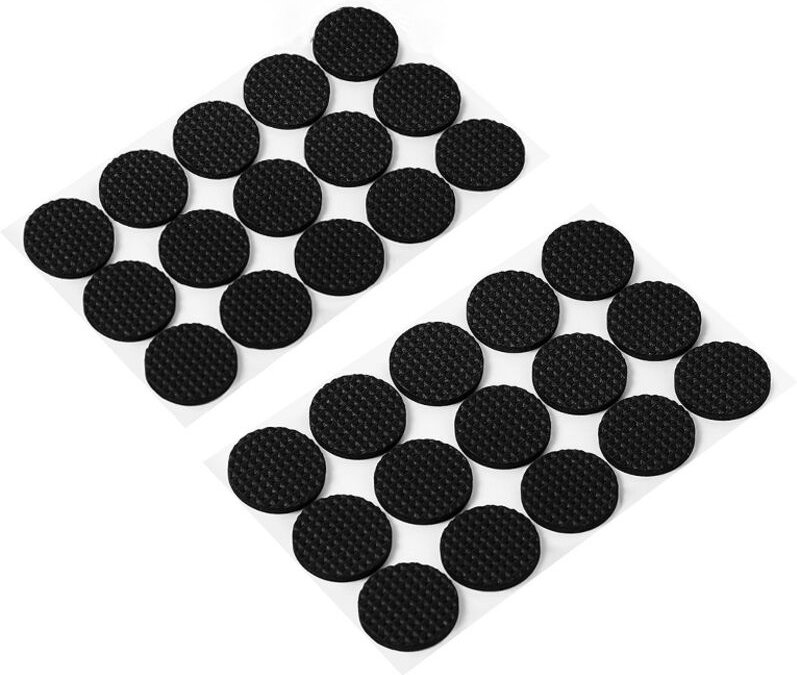 Schwarze runde Pads mit 2,5 cm Durchmesser (30 Stück) für Sofabeine, Esszimmerstuhl- und Tischbeine rutschfeste Pads.