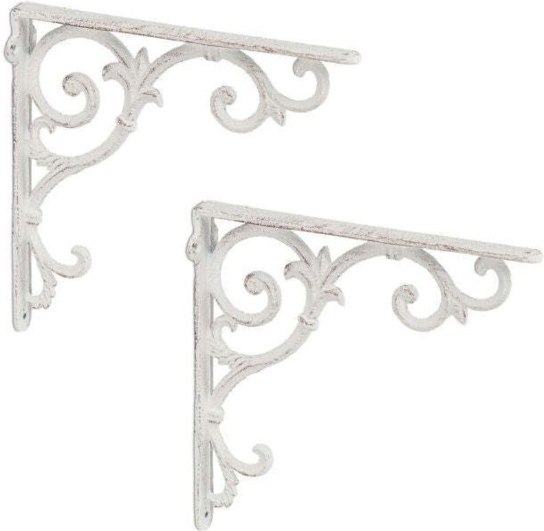 Set of 2 shelf brackets in vintage look