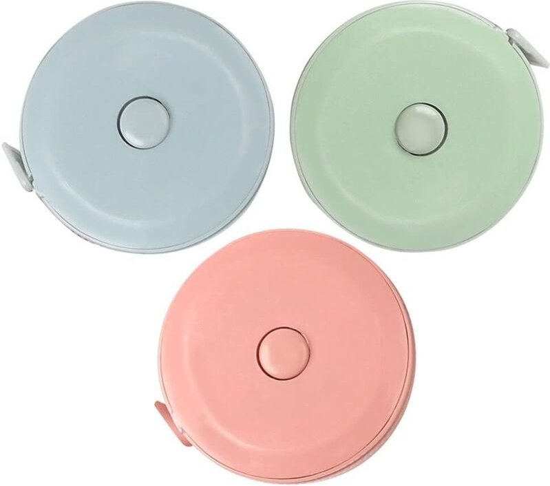 3-teiliges Nähmaßband, 2 m flexibles, einziehbares Nähmaßband zum Nähen, Schneidern und für die Kleiderherstellung