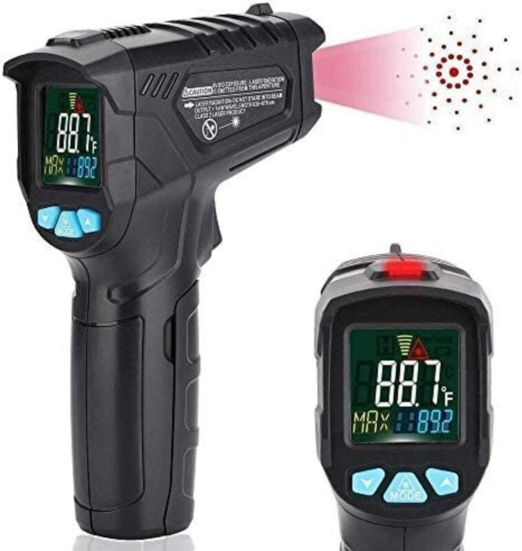 Infrarot-Laserthermometer, digitales berührungsloses Thermometer für Fleischzubereitung, Grillen, Industrie und Kfz-Ther...