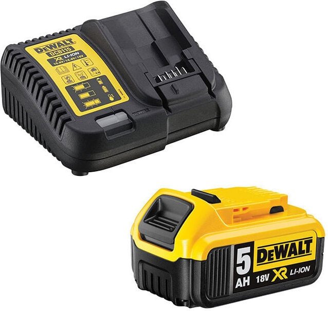 Dewalt - 18V xr Li-Ion Energie-Paket (1x 5.0 ah) mit Schnellladegerät DCB184DCB115