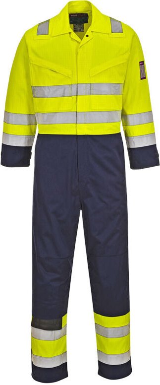 HV MODAFLAME Overall Gelb/Marine S - DE(38-40) - UK(30-32)