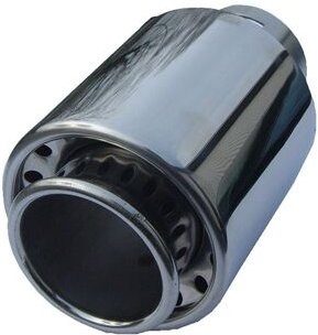 Edelstahl-Auspuffblende - Rund Moto-Tipo - 35-50 mm