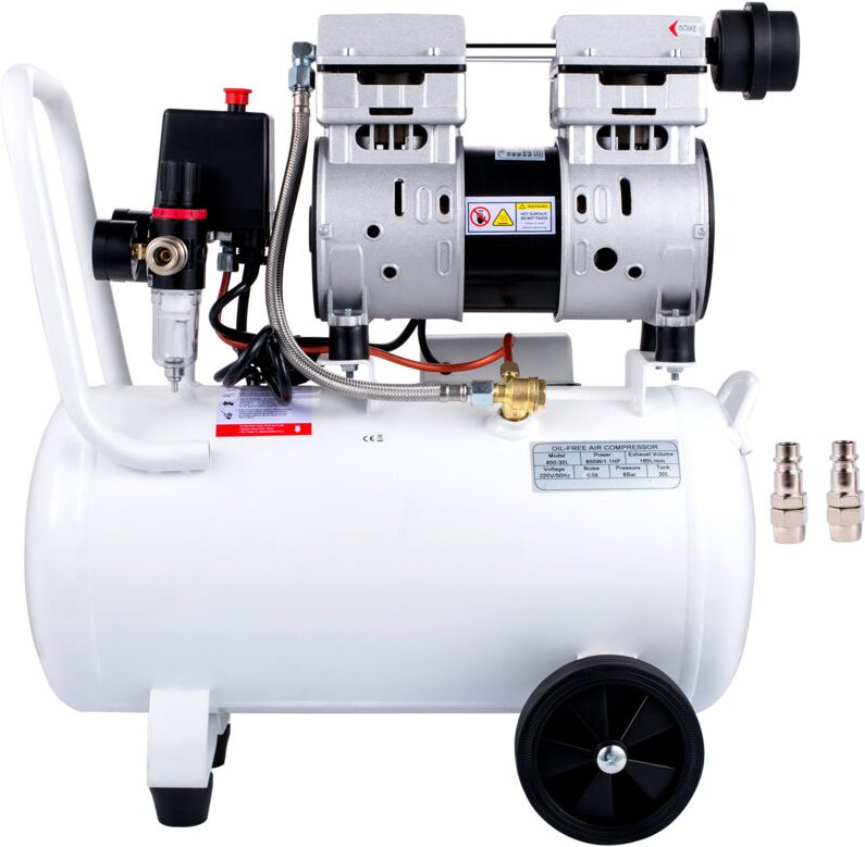 Mophorn Air Compressor 30L/6.6Gallon Tank 1.1HP 850W Portable Oilless Ultra Quiet 115PSI 5.9CFM 1440RPM für Garage Reife...